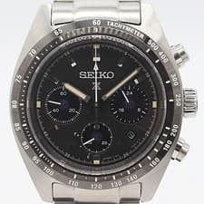 SEIKO Prospex Speedtimer SBDC121 Black Dial Solar Chronograph Watch w/Box Unused