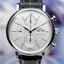 IWC Portofino Silver Dial Day Date 42mm Chronograph IW391027 with Box & Papers