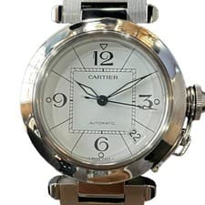Cartier Pasha 35mm W31074M7 SS automatic unisex watch used