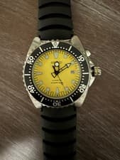 Seiko Kinetic Diver RARE Yellow Dial New Capacitor SKA367