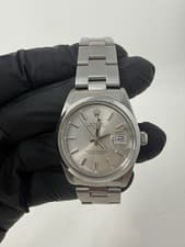 Rolex Oyster Perpetual Date Stainless Steel Silver Dial Men's Automatic Watch