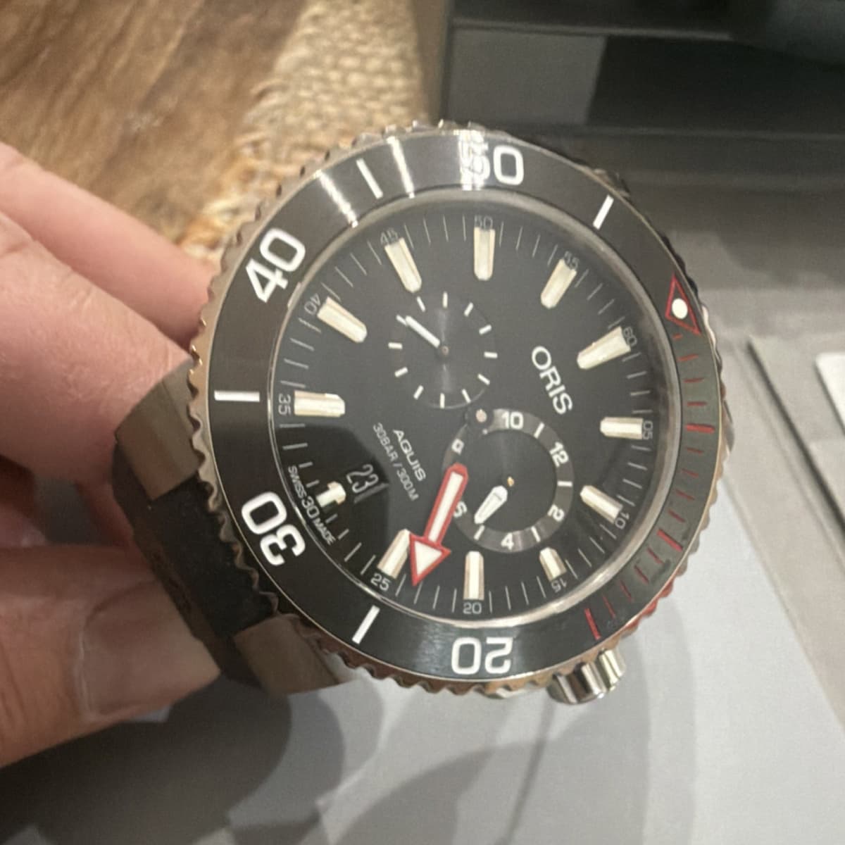 Oris Aquis Meistertaucher Titanium Diver Automatic 300m Black Dial Box Manual