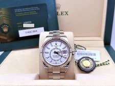 2024 Rolex Sky Dweller 336934 42mm White Dial 18k White Gold Steel Box Paper