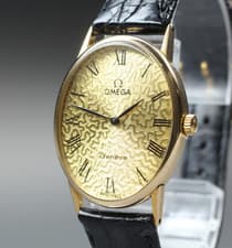 1974 Near MINT OMEGA Geneve 26mm 511.416 Manual Winding Gold Dial Unisex Vintage