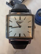 Longines Square Mens Dress Watch 1970s Ref 2833 1