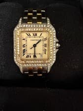 Cartier Panthere Two-Tone Gold and Steel Diamond-Set Women’s Watch