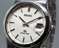 Vintage Grand Seiko GS 8N65-9010 Quartz Men's Watch 36mm White Dial From JAPAN
