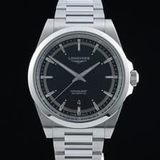 Longines Conquest Sunray Black 38mm Automatic Steel Men's Watch