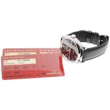 OMEGA SEAMASTER AQUA TERRA 2517.80 39mm SS Leather Navy Dial Date #C1539