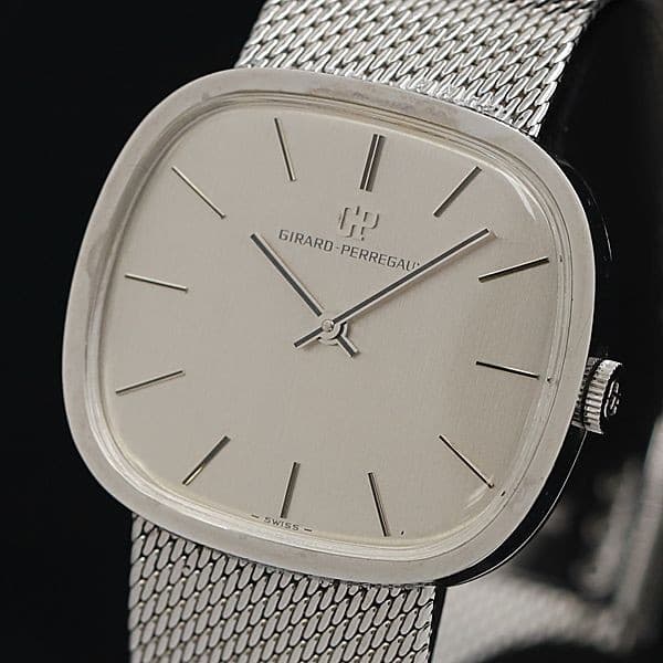 Girard Perregaux Vintage Manual Wind Watch Silver Dial Mens Timepiece