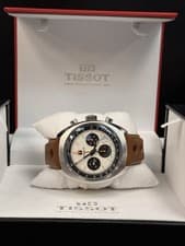 Tissot Men's Swiss Automatic Chronograph Heritage 1973 Brown Leather Strap Watch