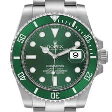 Rolex Submariner Steel Hulk Green Dial Bezel Mens Watch 116610LV Box Card