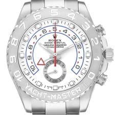 Rolex Yachtmaster II Regatta White Gold Platinum Mens Watch 116689 Box Card
