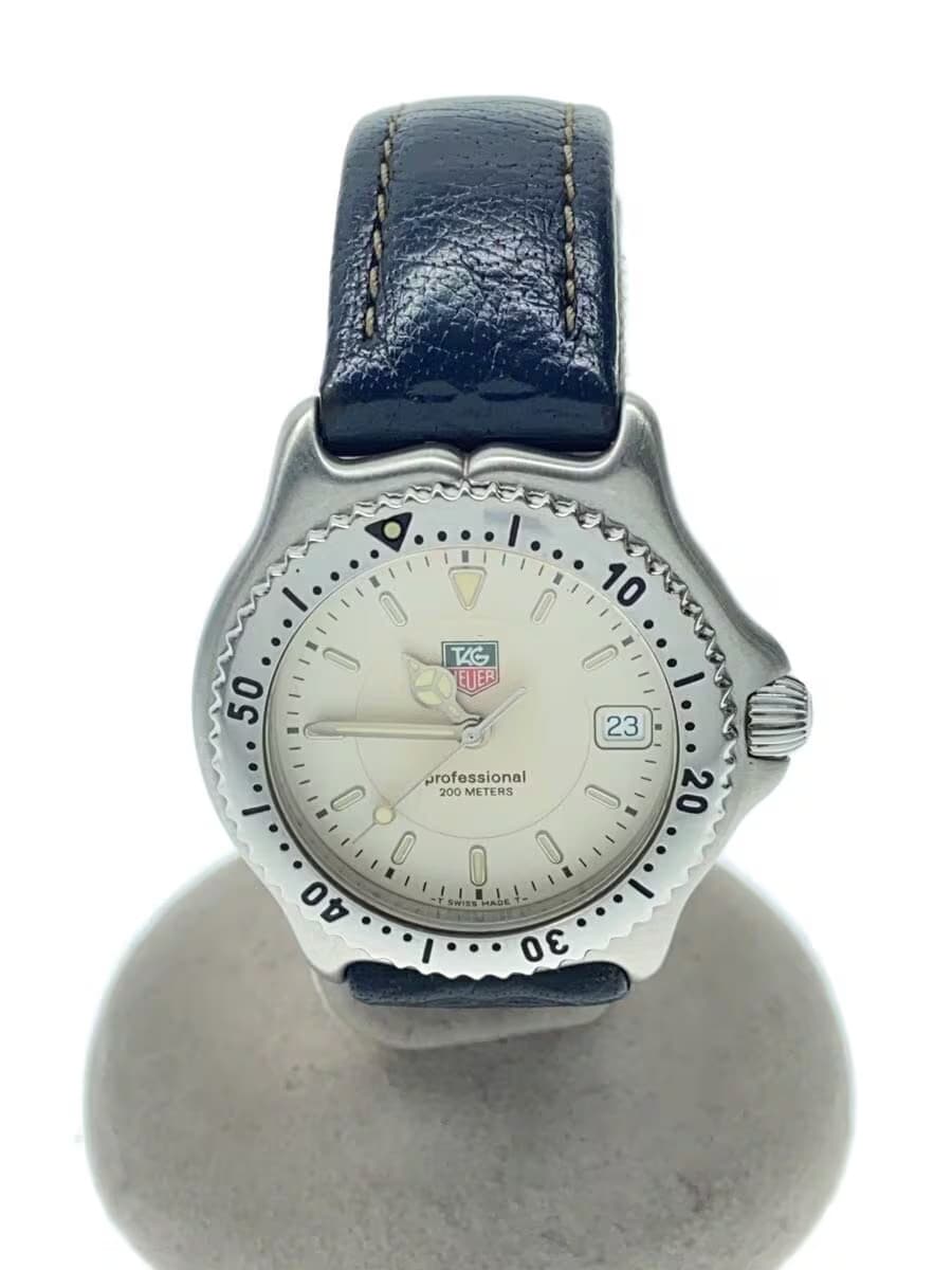 TAGHeuer Quartz Watch Analog Leather IVO NVY SS WI1210