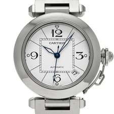 Cartier Pasha C W31074M7 Unisex White Stainless Steel Automatic Watch #W2329
