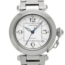 Cartier Pasha C W31074M7 Unisex White Stainless Steel Automatic Watch #W2391