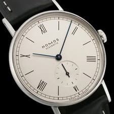 NOMOS Ludwig 35 LD1A2W2 White Dial Leather Strap Automatic #SU298
