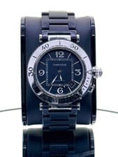 Cartier Pasha Seatimer 2790 40mm Steel Black Automatic Watch, Box & Booklets