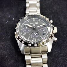 SEIKO Prospex SBDL091 SPEEDTIMER Black Dial Solar Men's Watch Used Working #10