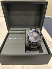 TAG Heuer Aquaracer  Stainless Steel Band, Blue Bezel and Dial, WAY101C