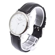 IWC SCHAFFHAUSEN PORTOFINO IW333106 33mm SS White Dial Leather Strap Date #C559