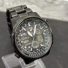 CITIZEN PROMASTER SKY JY8025-59E Titanium Eco-Drive Men's Watch Used w/Links