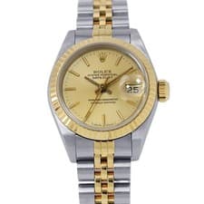 ROLEX Datejust 26mm Steel 18K Yellow Gold Champagne Dial 69173