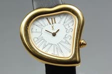 [Exc+5] Yves Saint Laurent 05F Heart White Quartz Women’s Watch From JAPAN
