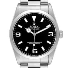 Rolex Explorer I 36 Steel Black Dial Mens Watch 14270