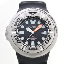 Citizen Promaster Professional Diver Black Solar Watch Used From Japan