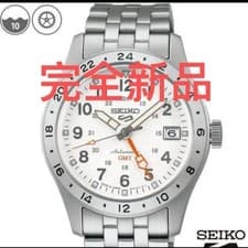SEIKO SBSC009 Watch Auto Mechanical Seiko 5 Sports White Stainless Band