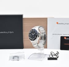 Hamilton Khaki Navy Scuba H823150 Automatic Men's Watch Black Dial w/Box #55