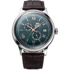 Unused ORIENT Bambino Automatic Mechanical RN-AK0703E Green Men's Watch in Box