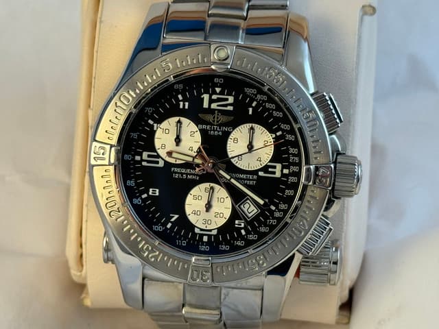 FS: Breitling A73321 Emergency Mission Black Dial, Professional I Bracelet. Superquartz. New Price Reduction