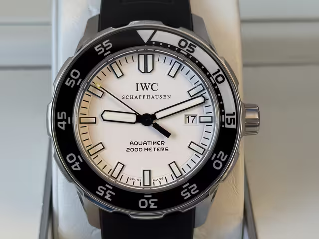 FS: Excellent IWC Aquatimer 2000 White, IW356811 Stainless, 45.6 mm. Full Box and Papes, Recent IWC Service. Price Reduction