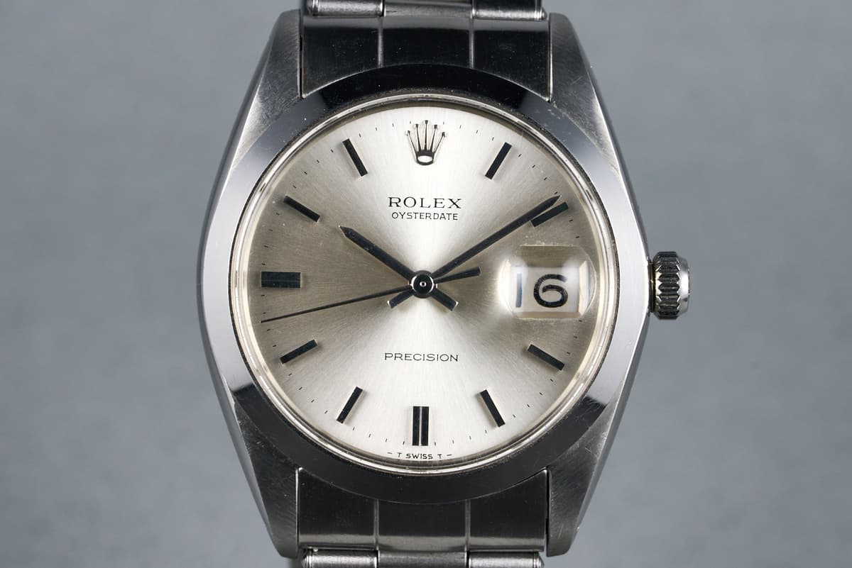 FS: 1969 Rolex Oysterdate Precision Ref: 6694 Non-Luminous Silver Dial (Collector Example)