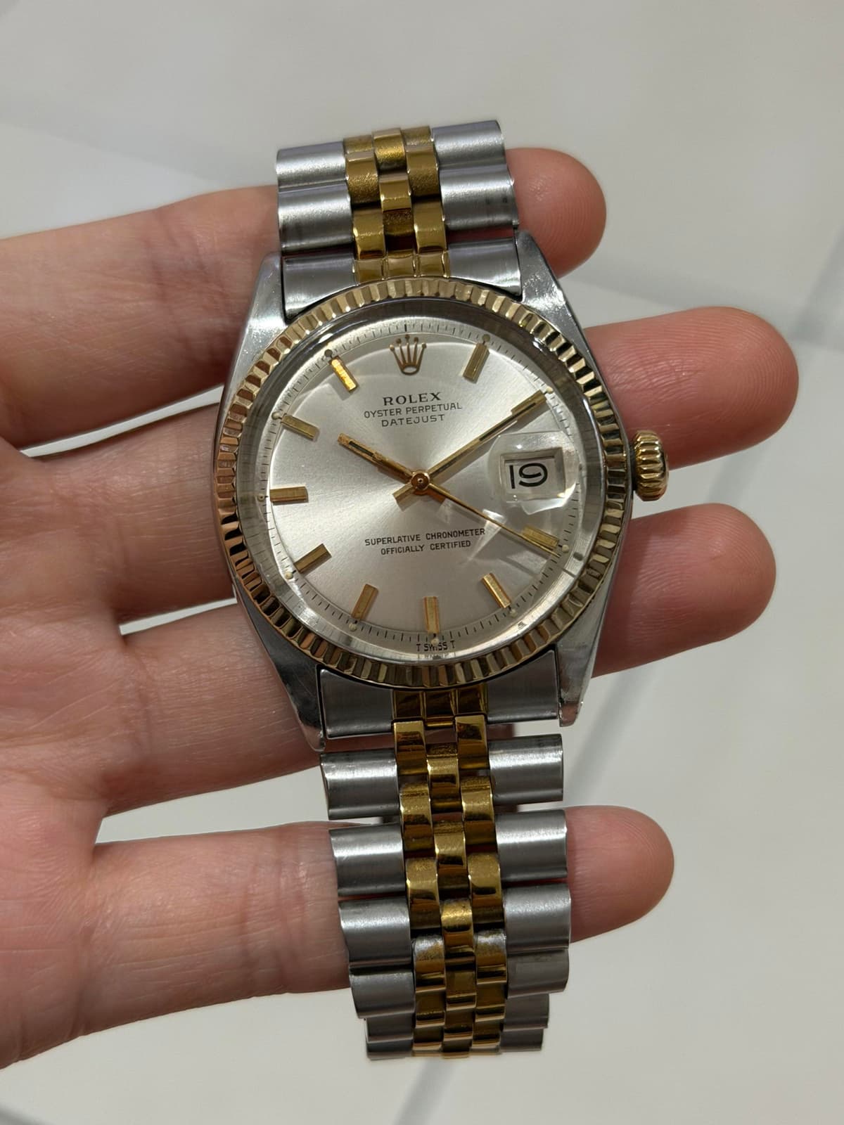 [WTS] 1972 Rolex Oyster Perpetual Datejust ref. 1601 white pie pan dial with aftermarket bracelet! Serviced! - $3850 shipped!!
