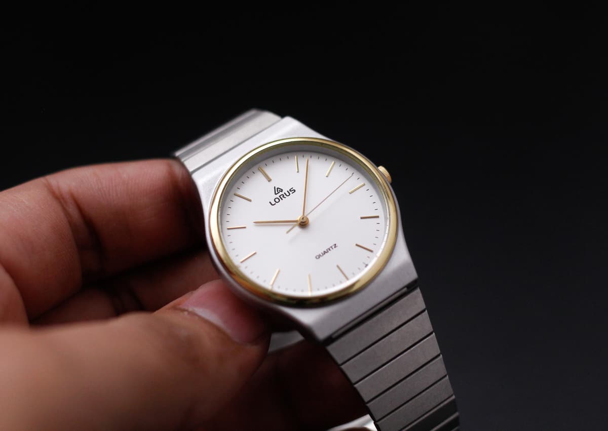 [WTS] Near Mint 1990s Lorus Quartz Brilliant Gray Dial Two Tone Men's Wrist-Watch $79