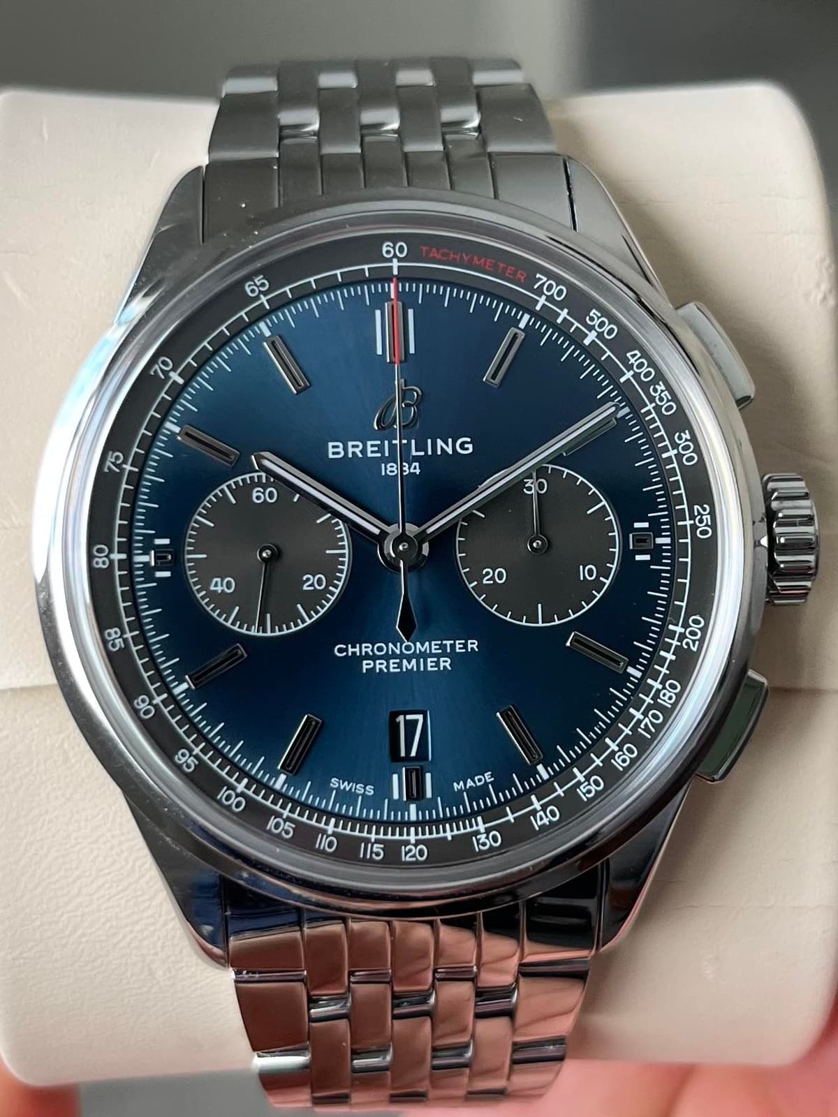 [WTS] Breitling Premier B01 Chronograph 42 - 42mm - Blue Dial - AB0118