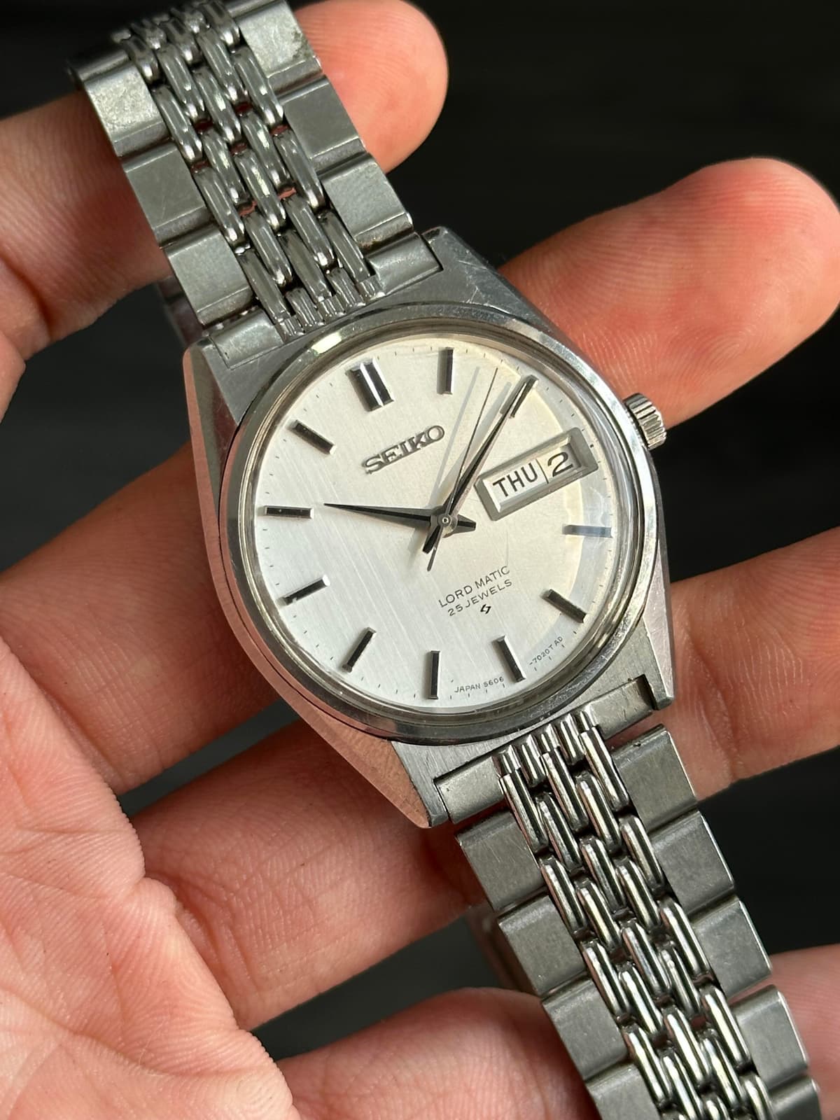 [WTS] Seiko Lord Matic 5606-7020 “Baby 45GS” Silver Linen Dial w/ Original Bracelet — Great Vintage Condition — $399 Shipped
