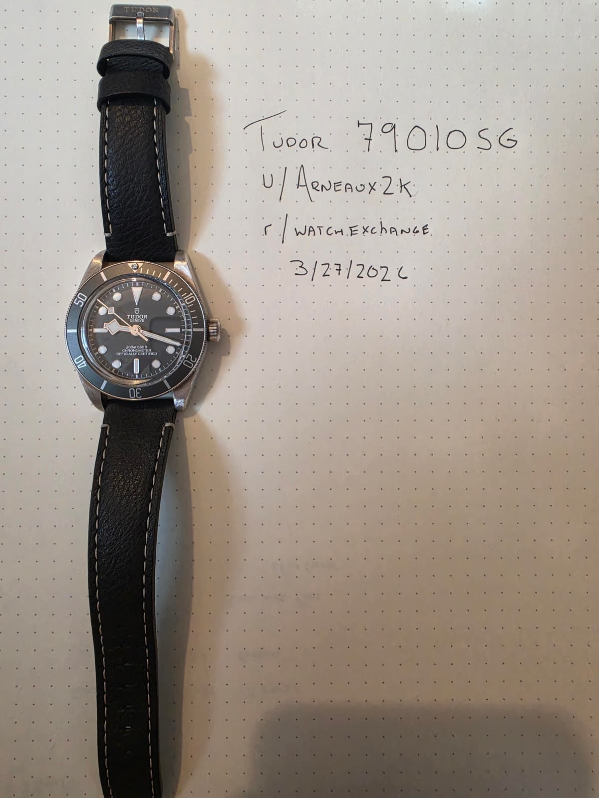 [WTS] Tudor 79010SG Black Bay 58 silver Taupe Dial on Leather card and box
