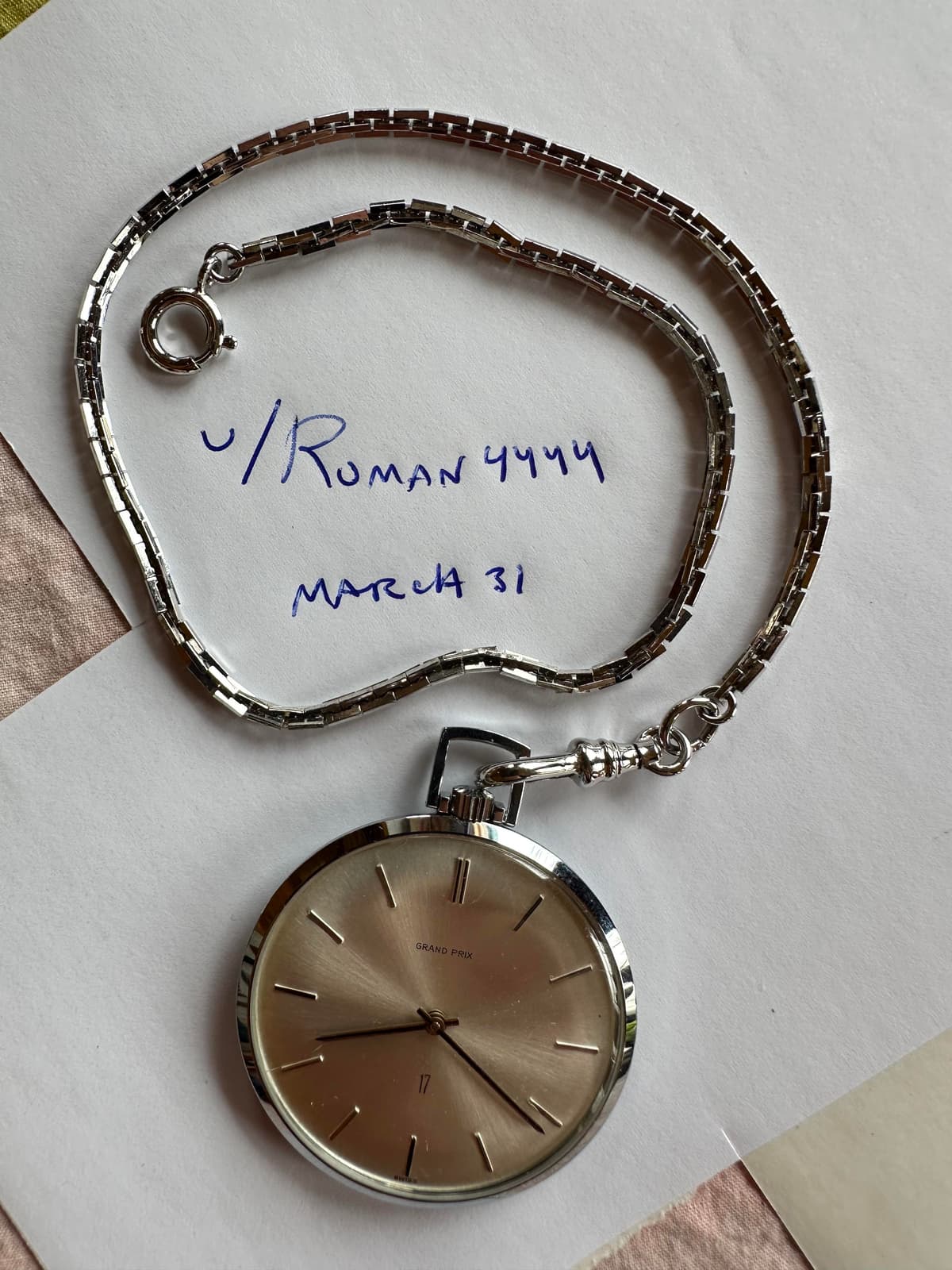 [WTS] Swiss Grand Prix vintage 39mm pocket watch $35