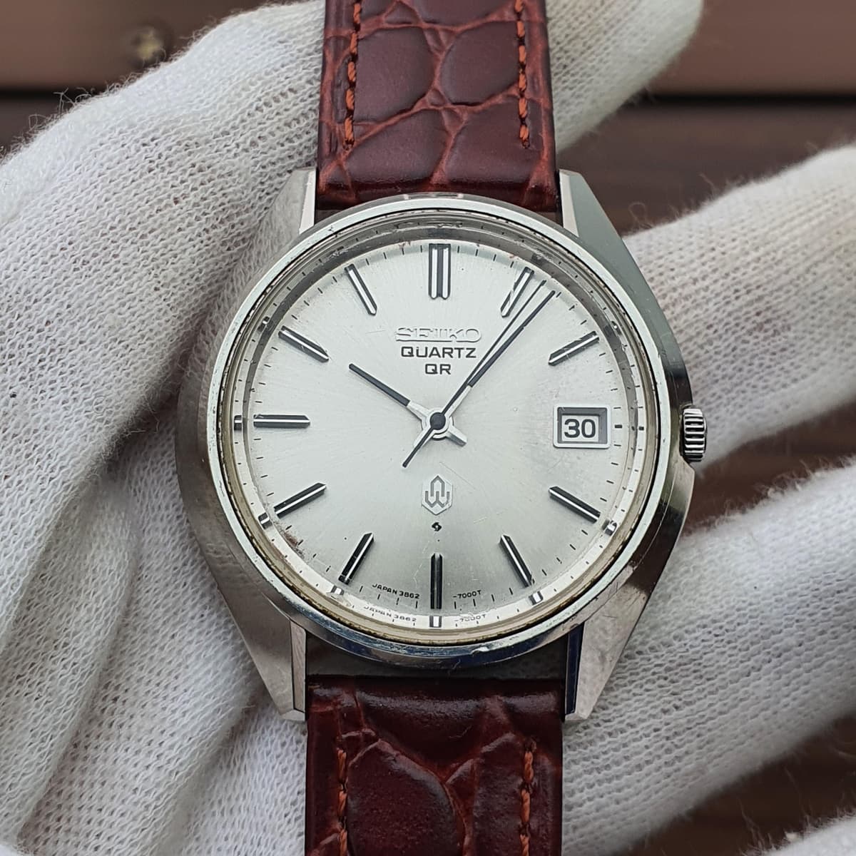 [WTS] Seiko "QR" June 1974 Thick Crystal, Very Early Quartz, Japan-Made, Beautiful Movement (3862-7001) New Battery & Strap $215 (Message me if you can't see the details/description in the comments)