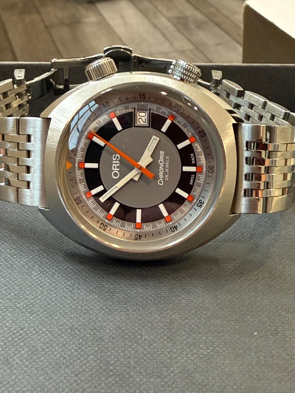 [WTS] Oris ChronOris Date (Vintage Grey) full kit - $850