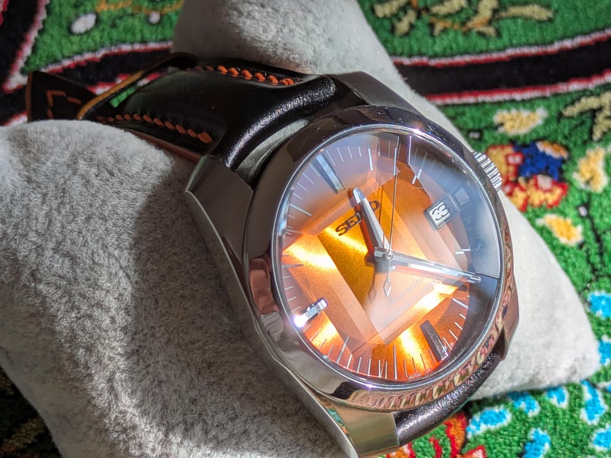 [WTS] Seiko SARB005 Orange Sunburst Faceted Wristwatch