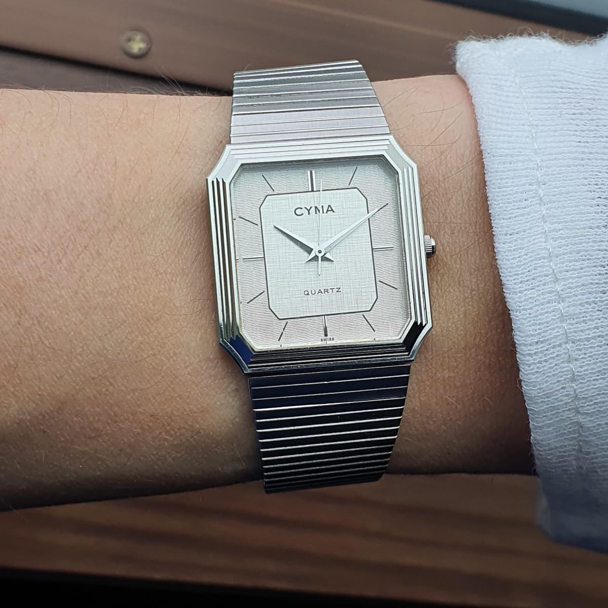 [WTS] CYMA Swiss-Made Early 1980s Octagonal Super Hardened SS Stepped Case ETA Movement $205 (message me if you can't see the details/description in the comments!)