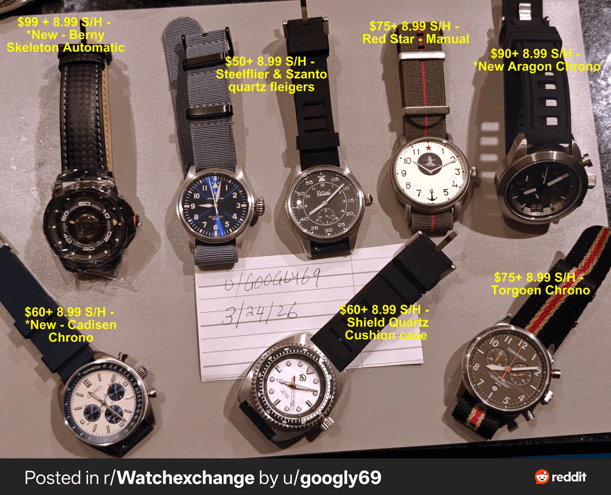 [WTS] Multiple Watches (Budget Sale $50–$150 Range) Citizen, Cadola, Boderry, Duxot, Tandorio, Ratio, Torgoen, Avi-8, CCCP, Heimdallar, Steelflier, Pagani Design, Addiesdive - A good mix of Automatics and Chronographs!