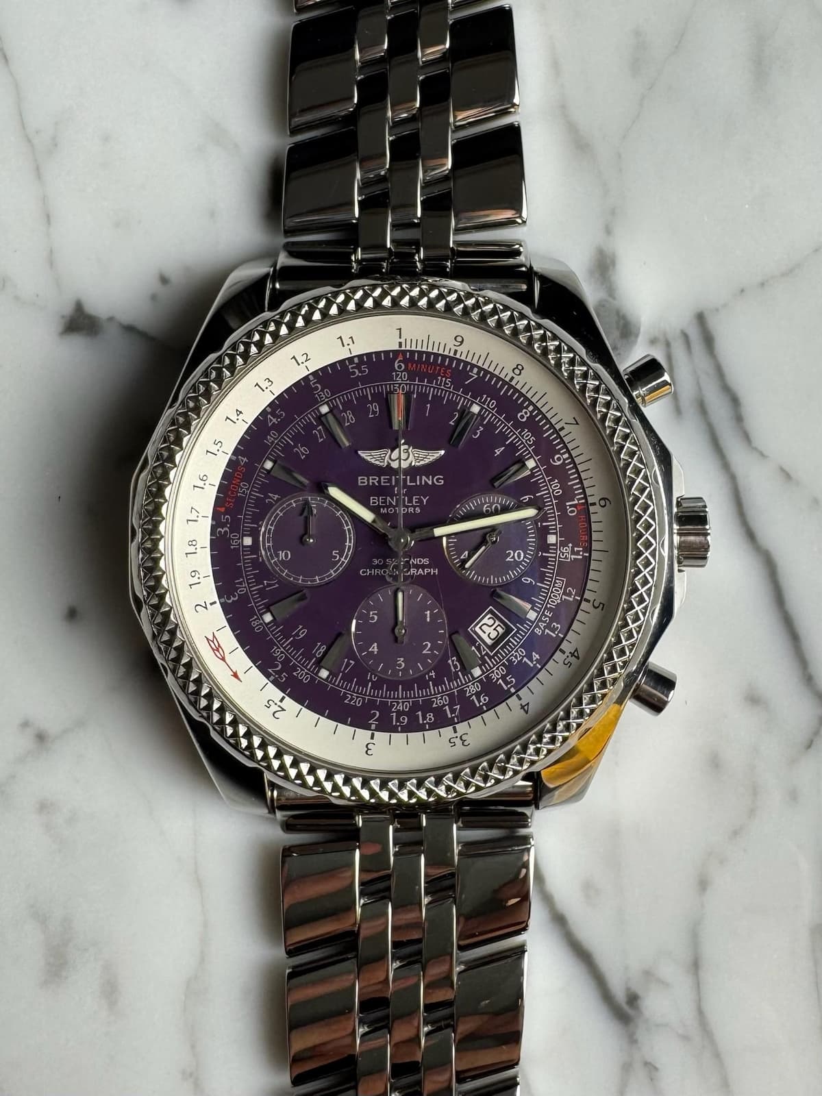 [WTS] Breitling Bentley Motors For Bentley Motors 30 Seconds Chronograph Purple Dial Extremely Rare (Papers/Serviced)
