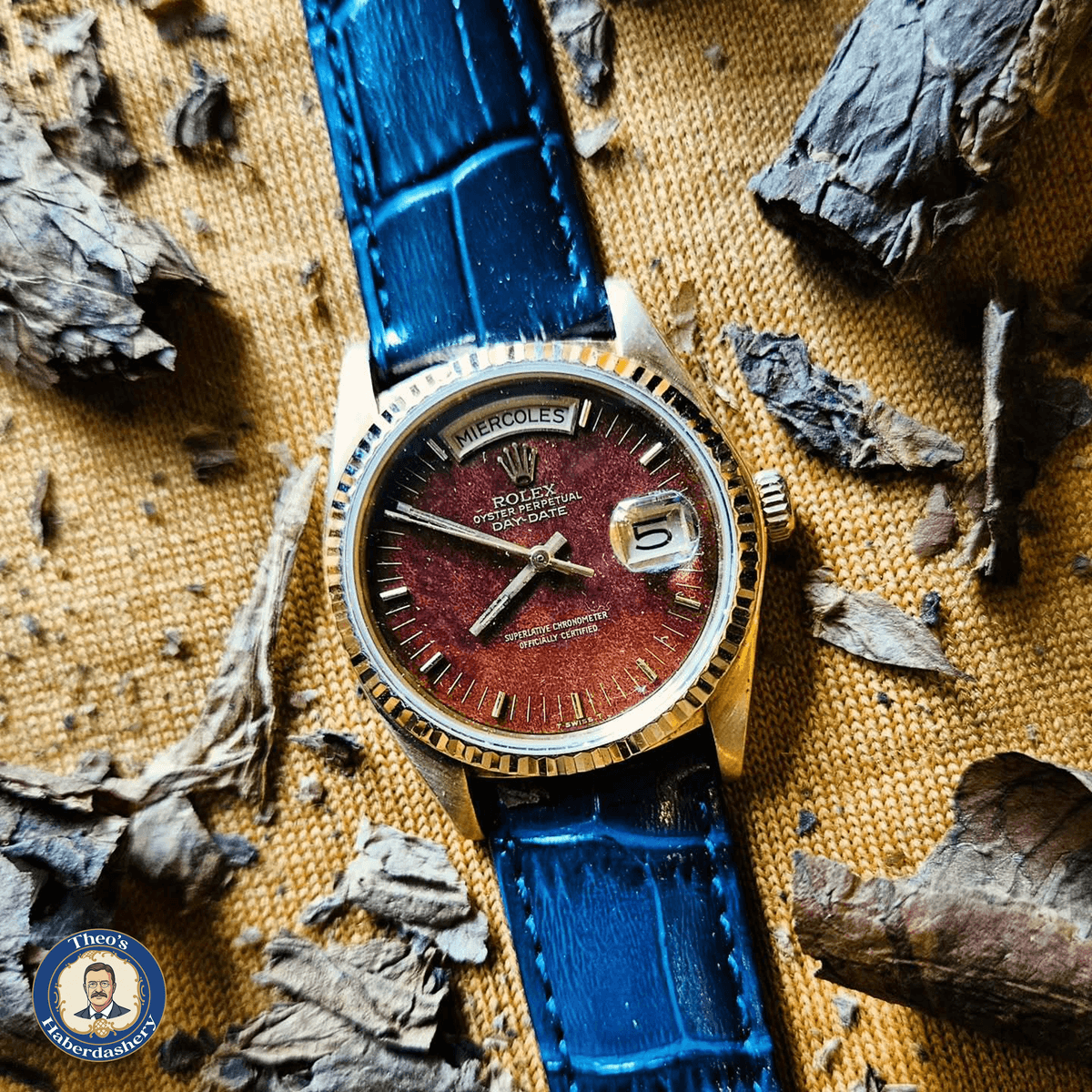 [WTS] Rolex Day-Date 18038 Burl Wood Dial 18k Yellow Gold 1981