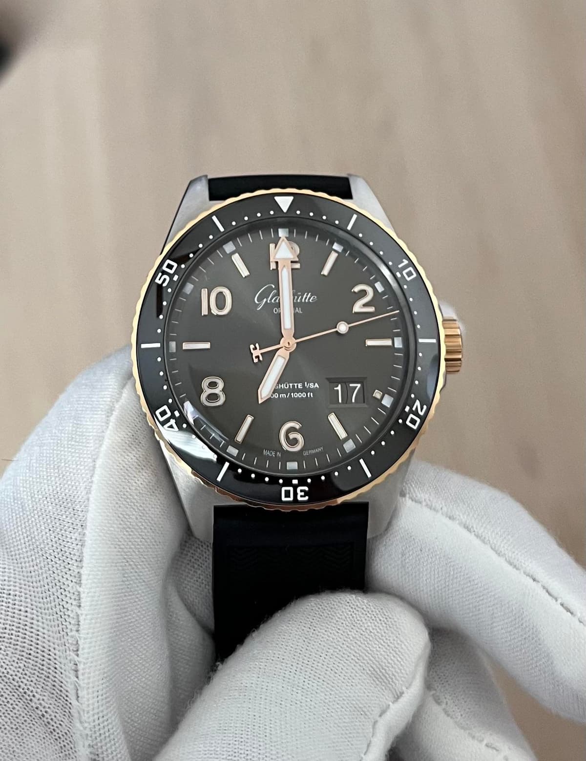 [wts] RARE Glashütte Original SeaQ Panorama Date Two Tone 18K Gold 1-36-13-04-91-34 full set